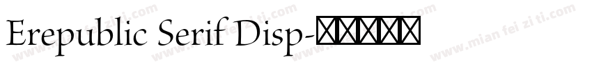 Erepublic Serif Disp字体转换